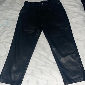 NWT leather drawstring jogger.